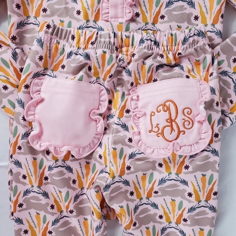 Smockingbird Spring Bunnies Pink Pima Cotton Pajama size 5